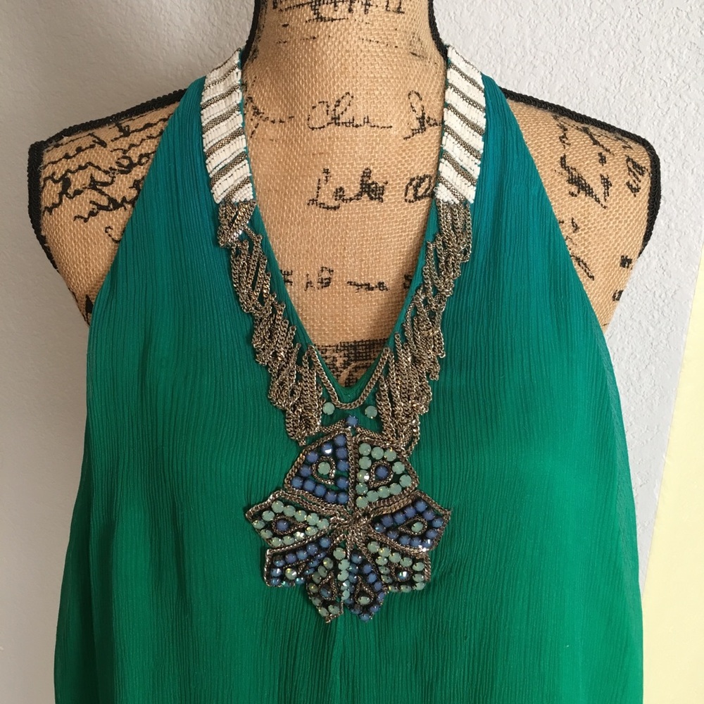 Haute Hippie Halter Crepe Dress